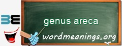 WordMeaning blackboard for genus areca